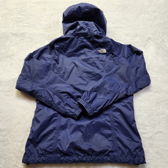 The North Face Women's Navy Blue Full-Zip Hooded Windbreaker Jacket Size Medium - Picture 8 of 12